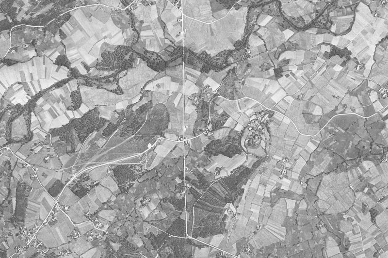 Ortofoto de 1956-1957 del núcleo de Alfoz