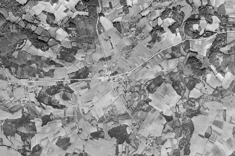 Ortofoto de 1956-1957 del núcleo de Antas de Ulla