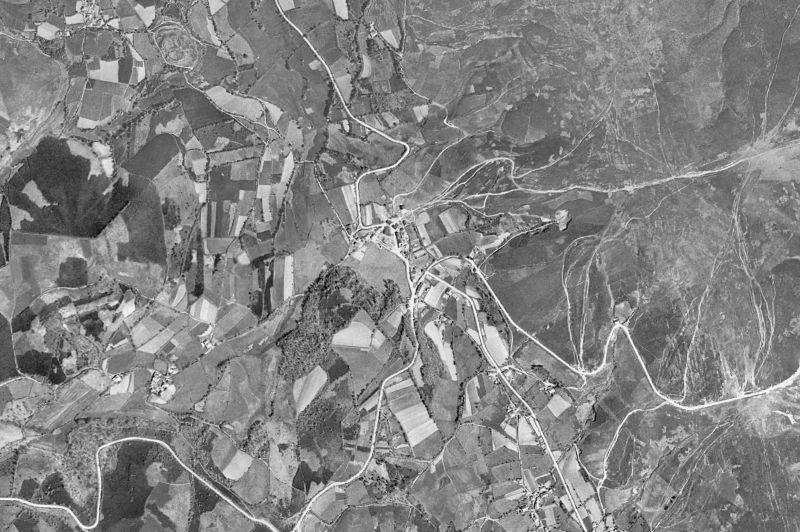 Ortofoto de 1956-1957 del núcleo de Baleira