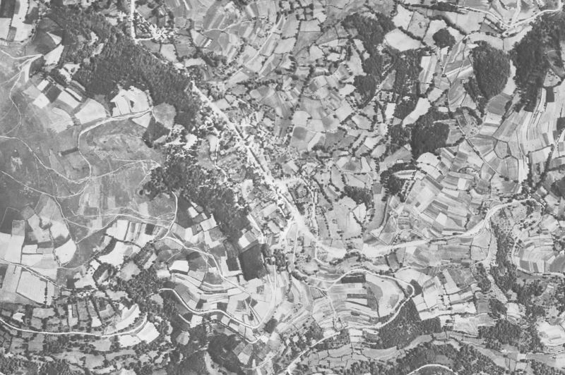 Ortofoto de 1956-1957 del núcleo de Becerreá