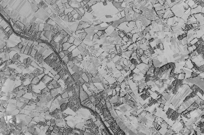 Ortofoto de 1956-1957 del núcleo de Begonte