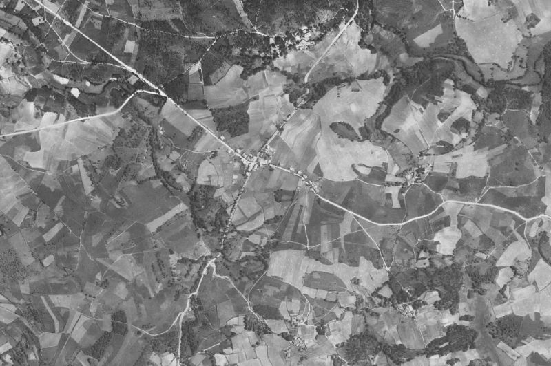 Ortofoto de 1956-1957 del núcleo de Carballedo