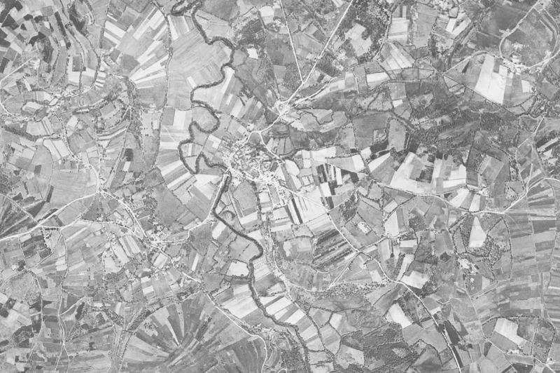 Ortofoto de 1956-1957 del núcleo de Castro de Rei