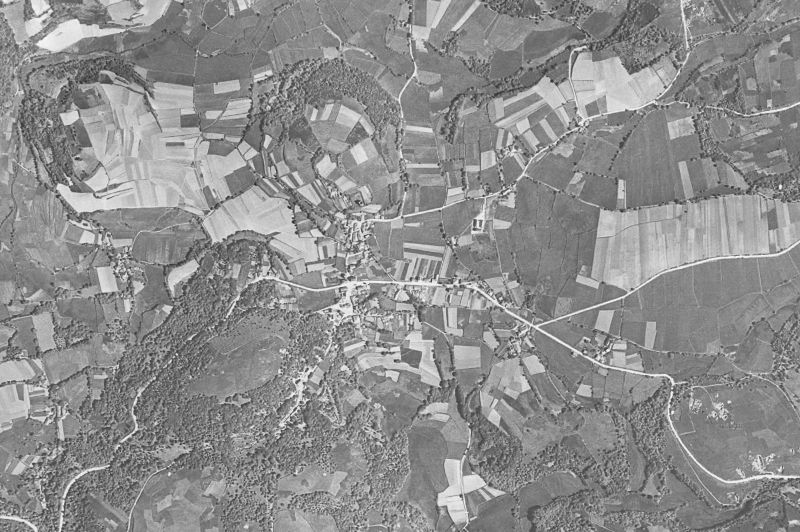 Ortofoto de 1956-1957 del núcleo de Castroverde