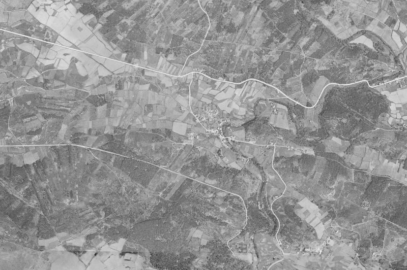 Ortofoto de 1956-1957 del núcleo de Cervo