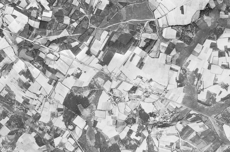 Ortofoto de 1956-1957 del núcleo de O Corgo