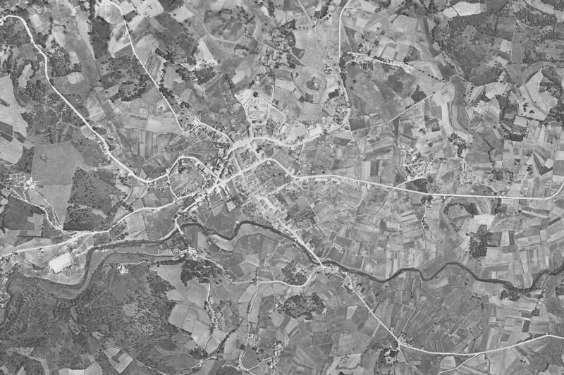 Ortofoto de 1956-1957 del núcleo de Chantada