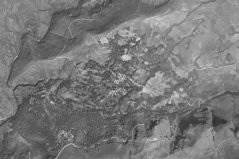 Ortofoto de 1956-1957 del núcleo de Folgoso do Courel