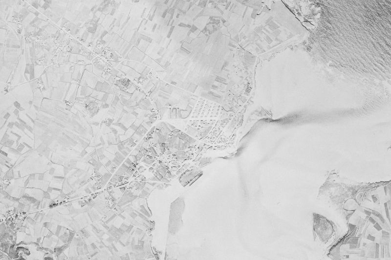 Ortofoto de 1956-1957 del núcleo de Foz