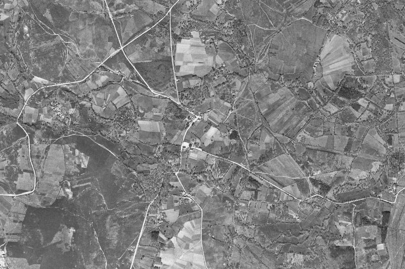 Ortofoto de 1956-1957 del núcleo de Xermade