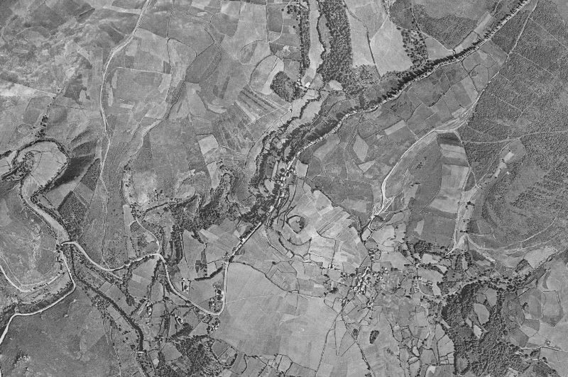 Ortofoto de 1956-1957 del núcleo de Guntín