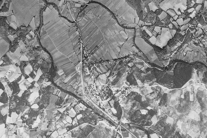Ortofoto de 1956-1957 del núcleo de Láncara