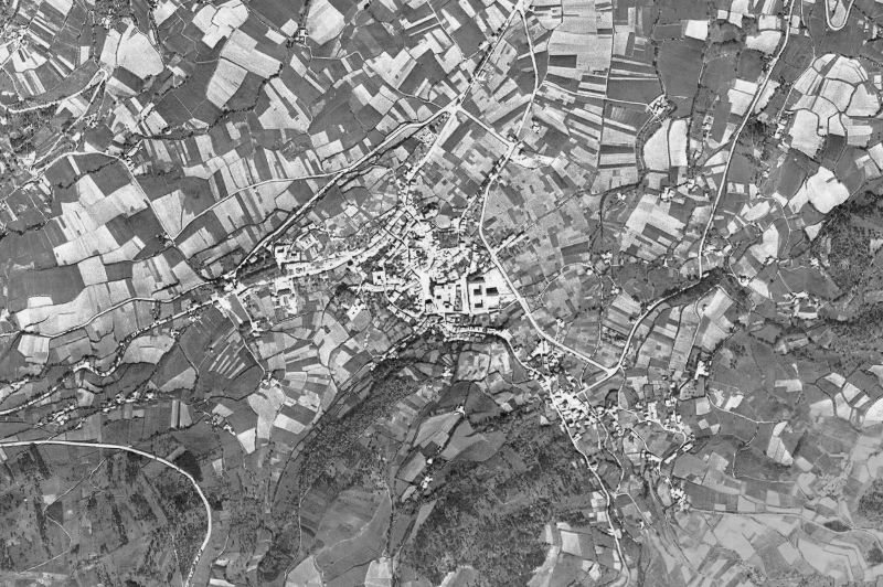 Ortofoto de 1956-1957 del núcleo de Mondoñedo