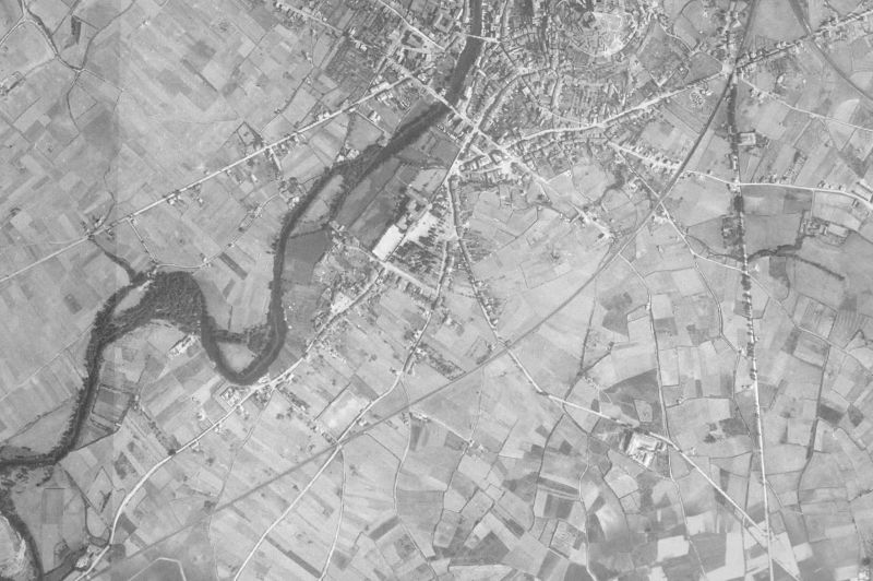 Ortofoto de 1956-1957 del núcleo de Monforte de Lemos