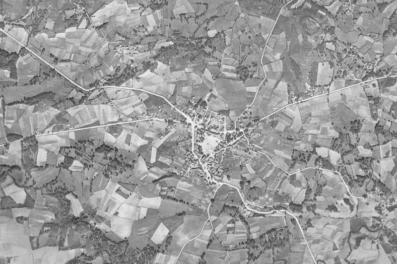 Ortofoto de 1956-1957 del núcleo de Monterroso