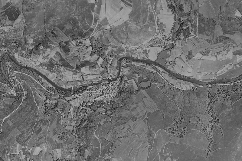 Ortofoto de 1956-1957 del núcleo de Navia de Suarna