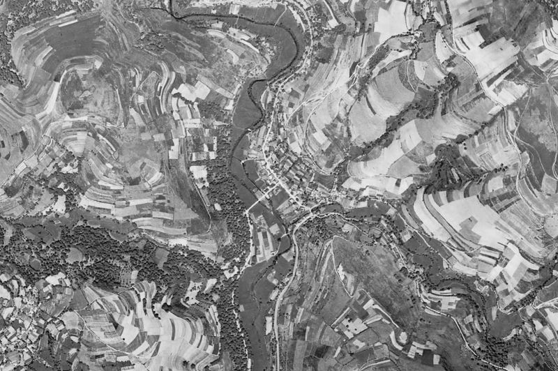 Ortofoto de 1956-1957 del núcleo de As Nogais