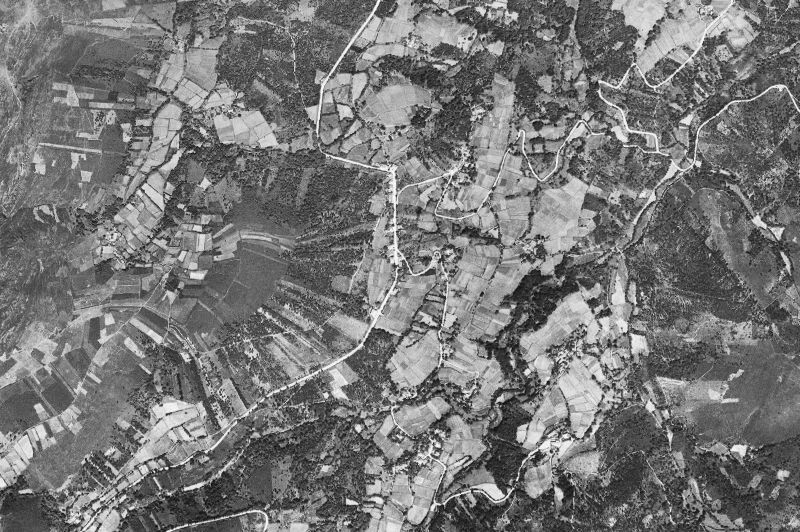 Ortofoto de 1956-1957 del núcleo de Ourol
