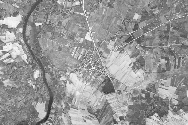 Ortofoto de 1956-1957 del núcleo de Outeiro de Rei