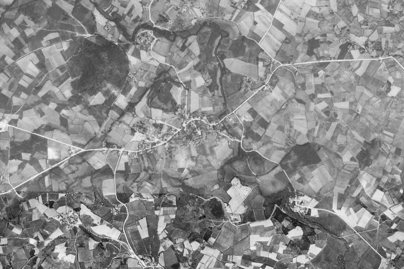 Ortofoto de 1956-1957 del núcleo de Pantón