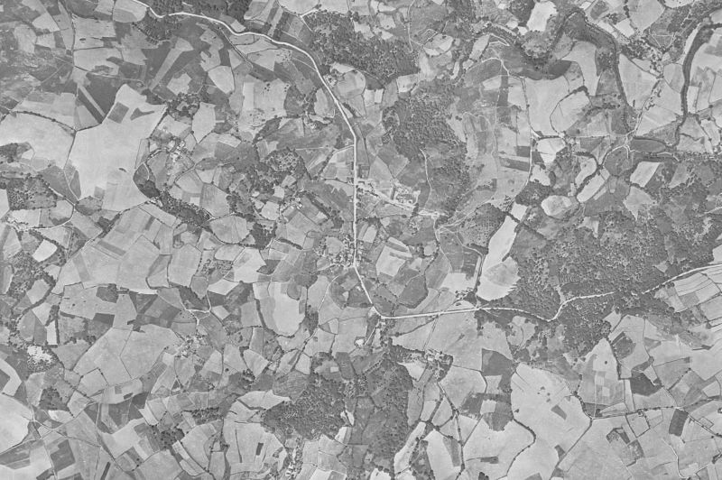 Ortofoto de 1956-1957 del núcleo de Paradela
