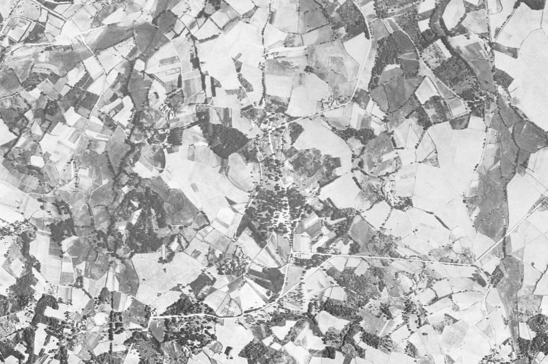 Ortofoto de 1956-1957 del núcleo de O Páramo