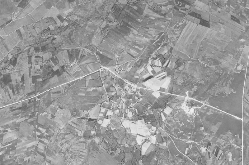 Ortofoto de 1956-1957 del núcleo de A Pastoriza