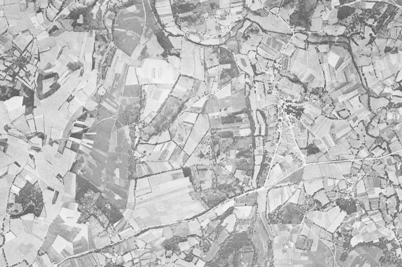 Ortofoto de 1956-1957 del núcleo de Pol