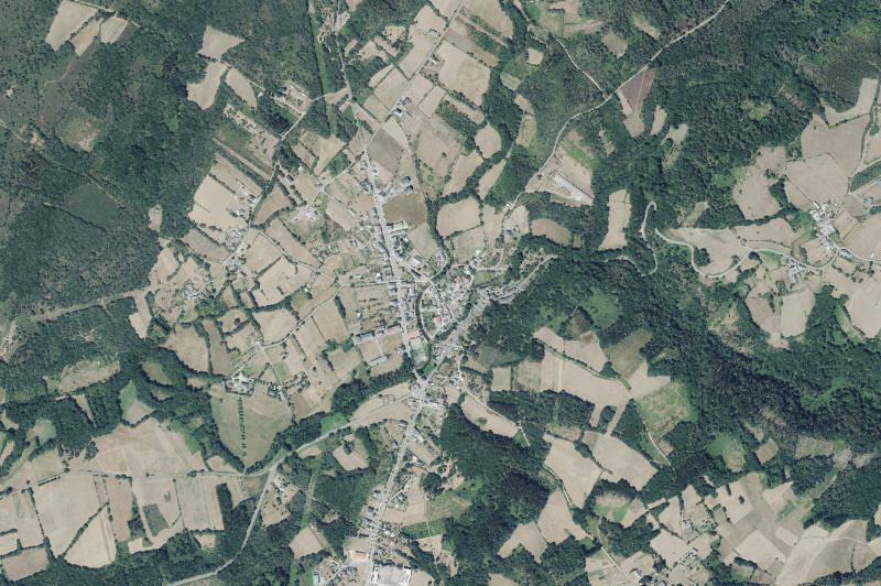 Ortofoto actual del núcleo de A Pobra do Brollón