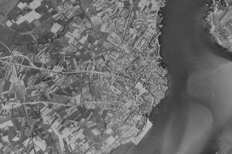 Ortofoto de 1956-1957 del núcleo de Ribadeo