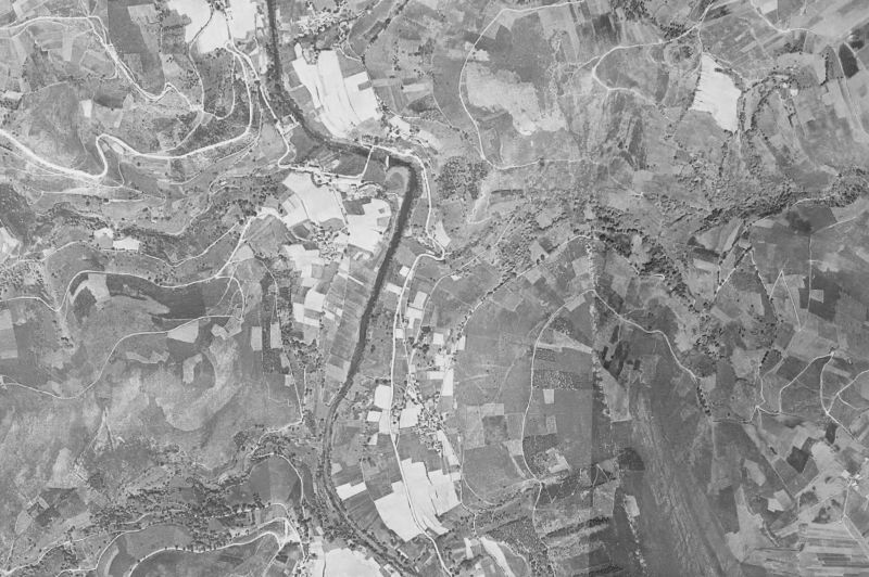 Ortofoto de 1956-1957 del núcleo de Ribeira de Piquín