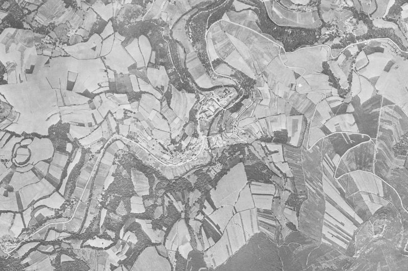 Ortofoto de 1956-1957 del núcleo de Samos