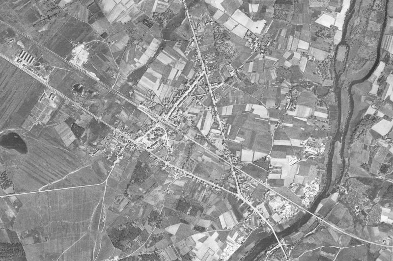 Ortofoto de 1956-1957 del núcleo de Rábade