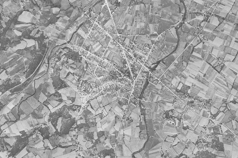 Ortofoto de 1956-1957 del núcleo de Sarria