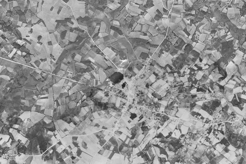 Ortofoto de 1956-1957 del núcleo de O Saviñao