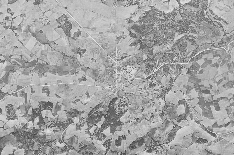 Ortofoto de 1956-1957 del núcleo de Taboada