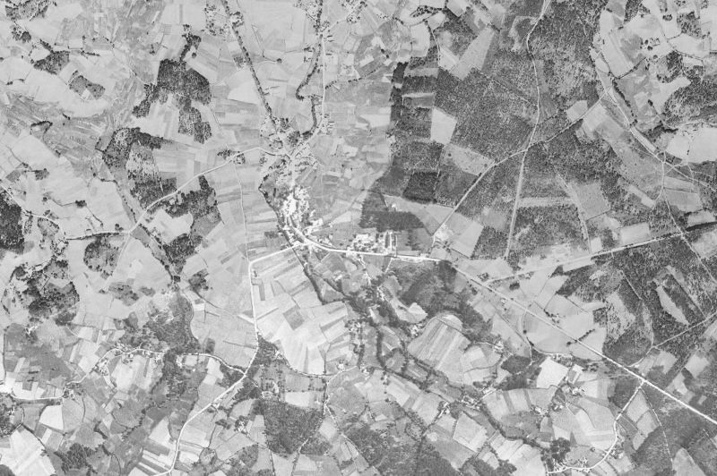Ortofoto de 1956-1957 del núcleo de O Valadouro