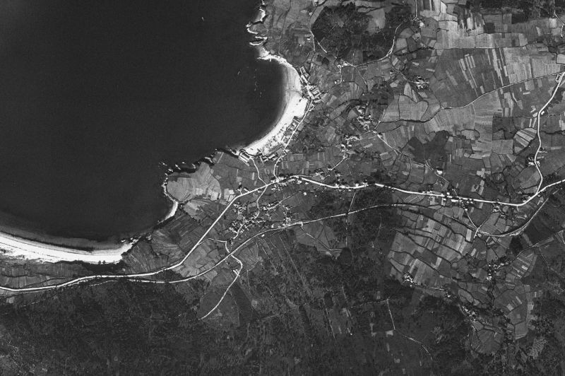 Ortofoto de 1956-1957 del núcleo de O Vicedo