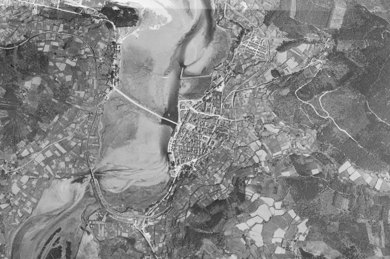 Ortofoto de 1956-1957 del núcleo de Viveiro