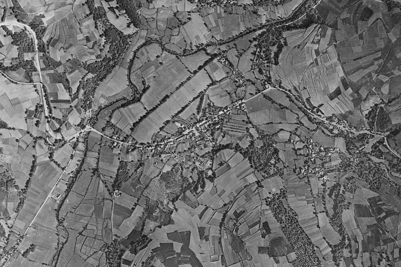 Ortofoto de 1956-1957 del núcleo de Baralla
