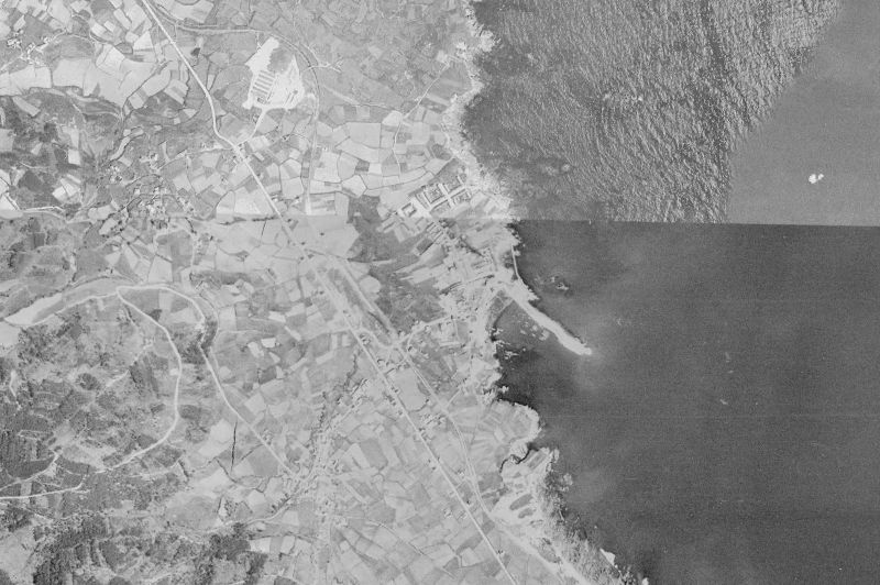 Ortofoto de 1956-1957 del núcleo de Burela