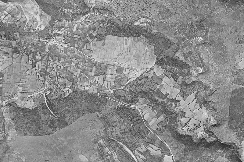 Ortofoto de 1956-1957 del núcleo de La Acebeda