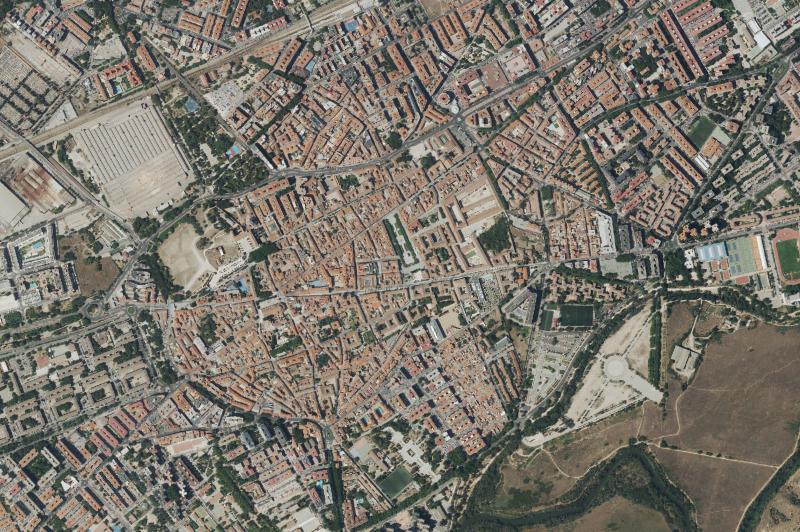 Ortofoto actual del núcleo de Alcalá de Henares