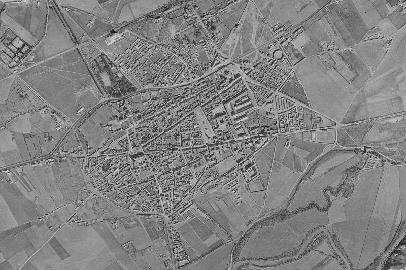 Ortofoto de 1956-1957 del núcleo de Alcalá de Henares