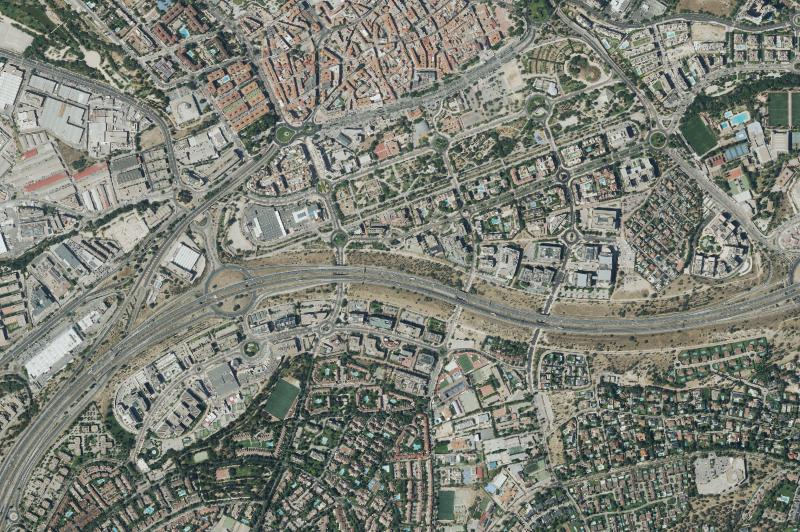 Ortofoto actual del núcleo de Alcobendas