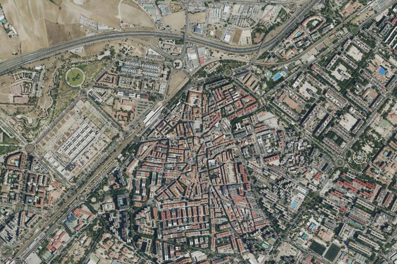 Ortofoto actual del núcleo de Alcorcón
