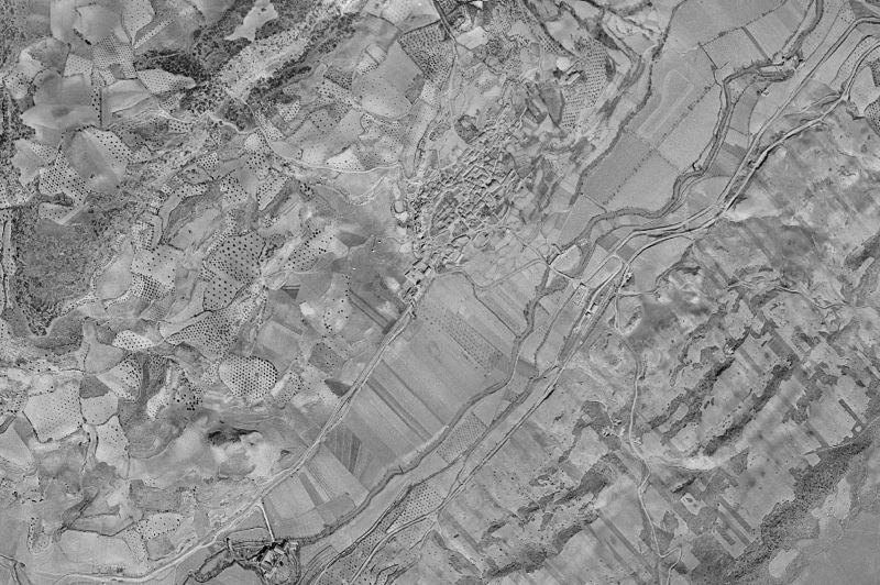 Ortofoto de 1956-1957 del núcleo de Ambite