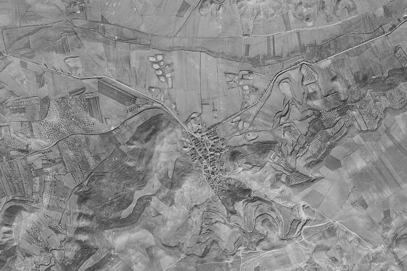 Ortofoto de 1956-1957 del núcleo de Anchuelo