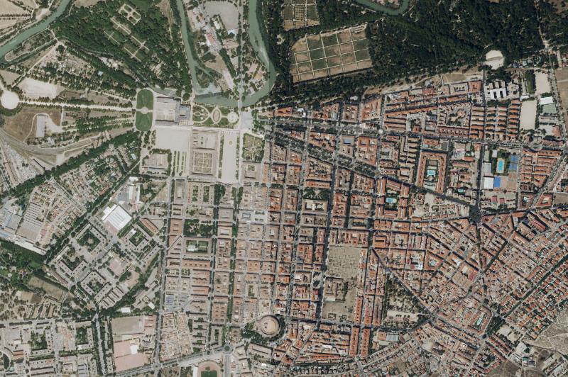 Ortofoto actual del núcleo de Aranjuez