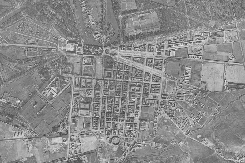 Ortofoto de 1956-1957 del núcleo de Aranjuez
